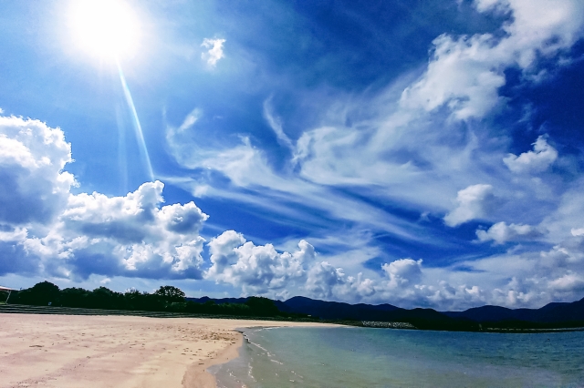 夏の多郎島海水浴場